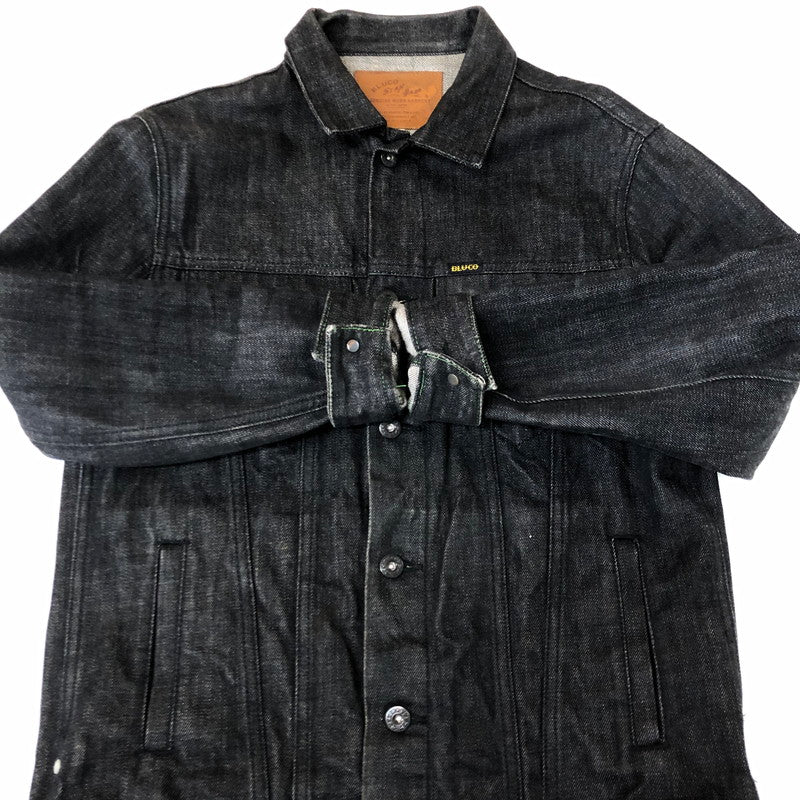 【中古品】【メンズ】 BLUCO ブルコ DENIM TRUCKER JACKET OL-066 デニム トラッカー ジャケット アウター Gジャン 145-251113-ts-20-tei サイズ：M カラー：ブラック 万代Net店