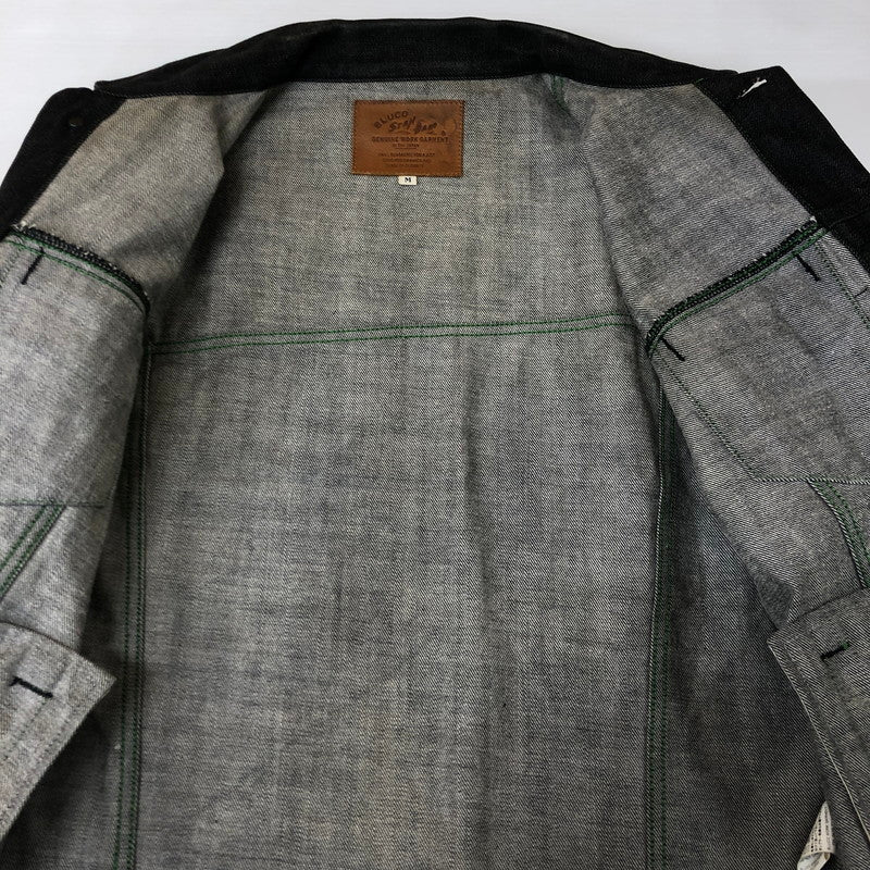 【中古品】【メンズ】 BLUCO ブルコ DENIM TRUCKER JACKET OL-066 デニム トラッカー ジャケット アウター Gジャン 145-251113-ts-20-tei サイズ：M カラー：ブラック 万代Net店