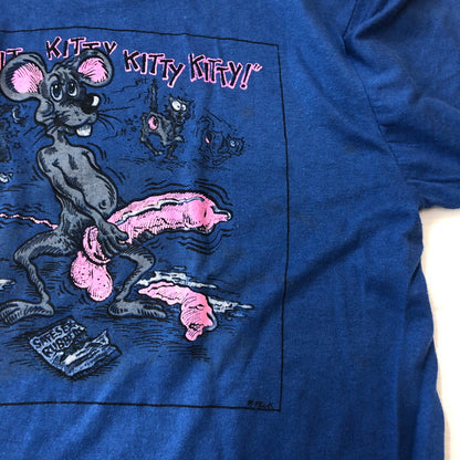 【中古品】【メンズ】 TOPHALE トップヘール 80's HERE KITTY KITTY S/S TEE SHIRT VINTAGE 80年代 ヒア キティキティ ショートスリーブ Tシャツ トップス 半袖 ヴィンテージ 145-250905-ts-25-tei サイズ：M カラー：ブルー 万代Net店