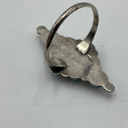 【中古品】【メンズ】 ZUNI ズニ TURQUOISE RING ターコイズ リング アクセサリー 指輪 インディアンジュエリー 191-251207-ts-02-tei カラー：シルバー 万代Net店