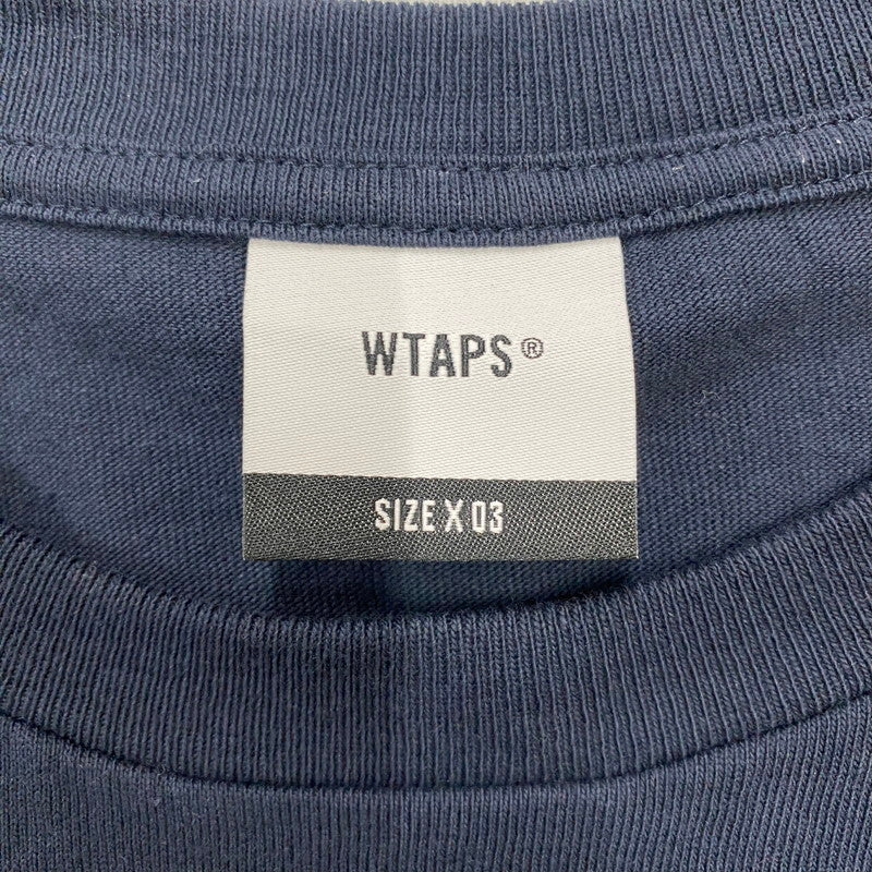 【中古品】【メンズ】 WTAPS ダブルタップス 25SS TSSC COTTON S/S TEE 251ATDT-STM04 コットン ショートスリーブ Tシャツ トップス 半袖 142-250906-ts-17-tei サイズ：03 カラー：ネイビー 万代Net店