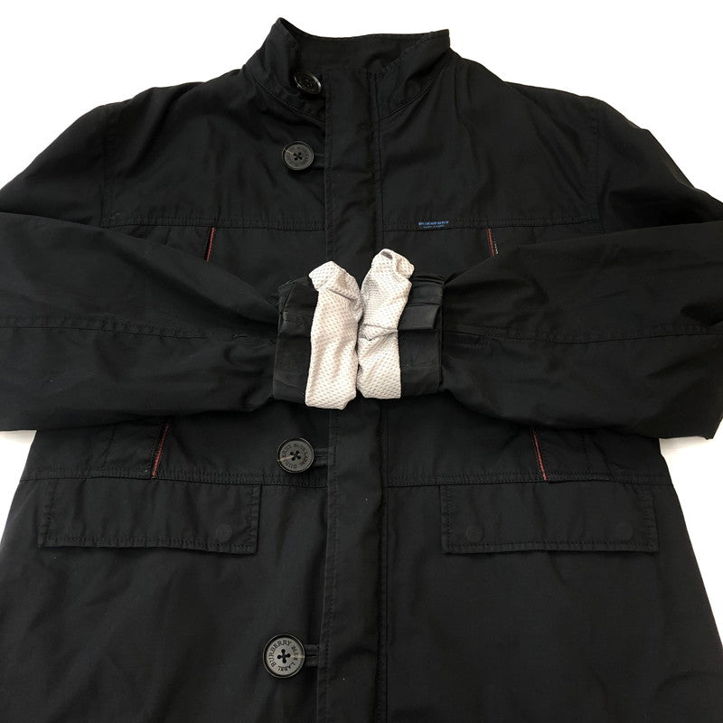 【中古品】【メンズ】 BURBERRY BLUE LABEL バーバリーブルーレーベル MOCK NECK JACKET FO-885-107-09 モックネック ジャケット ライトアウター 141-250908-KS-06-tei サイズ：M カラー：ブラック 万代Net店