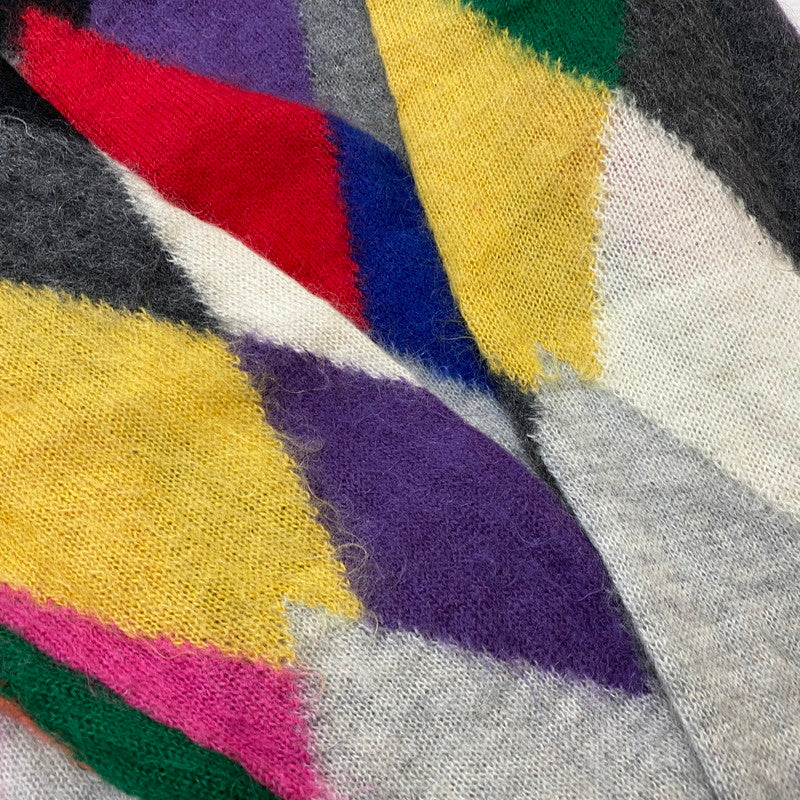 【中古品】【メンズ】 uniform experiment ユニフォームエクスペリメント 20AW ARGYLE MOHAIR CREWNECK KINT UE-202072 アーガイル モヘア クルーネック ニット トップス セーター 140-250906-ts-08-tei サイズ：4 カラー：マルチ 万代Net店