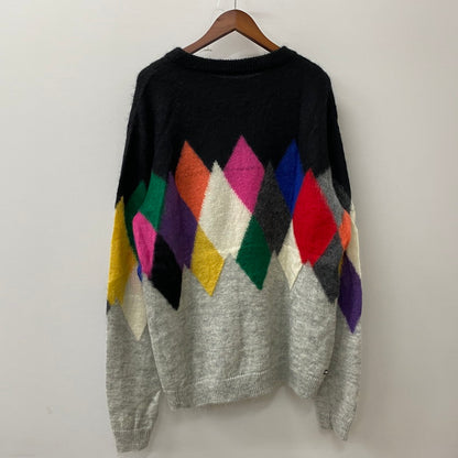 【中古品】【メンズ】 uniform experiment ユニフォームエクスペリメント 20AW ARGYLE MOHAIR CREWNECK KINT UE-202072 アーガイル モヘア クルーネック ニット トップス セーター 140-250906-ts-08-tei サイズ：4 カラー：マルチ 万代Net店
