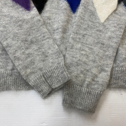 【中古品】【メンズ】 uniform experiment ユニフォームエクスペリメント 20AW ARGYLE MOHAIR CREWNECK KINT UE-202072 アーガイル モヘア クルーネック ニット トップス セーター 140-250906-ts-08-tei サイズ：4 カラー：マルチ 万代Net店