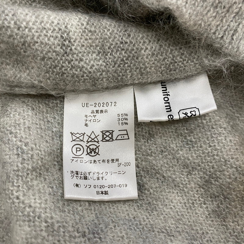 【中古品】【メンズ】 uniform experiment ユニフォームエクスペリメント 20AW ARGYLE MOHAIR CREWNECK KINT UE-202072 アーガイル モヘア クルーネック ニット トップス セーター 140-250906-ts-08-tei サイズ：4 カラー：マルチ 万代Net店