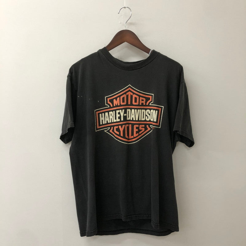 【現状渡し品】【メンズ】 HARLEY DAVIDSON ハーレーダビッドソン 90’s S/S PRINT TEE 90年代 ショートスリーブ プリント Tシャツ 半袖 トップス HANESボディ USA製 145-250908-KS-17-tei サイズ：L カラー：ブラック 万代Net店