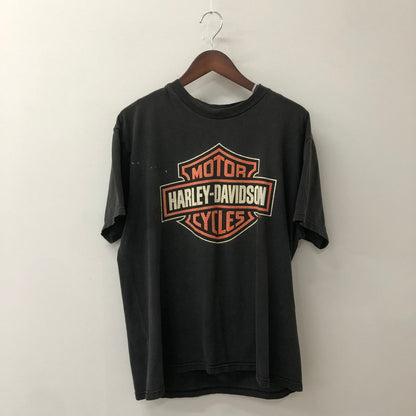 【現状渡し品】【メンズ】 HARLEY DAVIDSON ハーレーダビッドソン 90’s S/S PRINT TEE 90年代 ショートスリーブ プリント Tシャツ 半袖 トップス HANESボディ USA製 145-250908-KS-17-tei サイズ：L カラー：ブラック 万代Net店