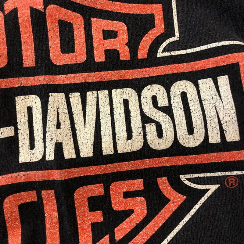 【現状渡し品】【メンズ】 HARLEY DAVIDSON ハーレーダビッドソン 90’s S/S PRINT TEE 90年代 ショートスリーブ プリント Tシャツ 半袖 トップス HANESボディ USA製 145-250908-KS-17-tei サイズ：L カラー：ブラック 万代Net店