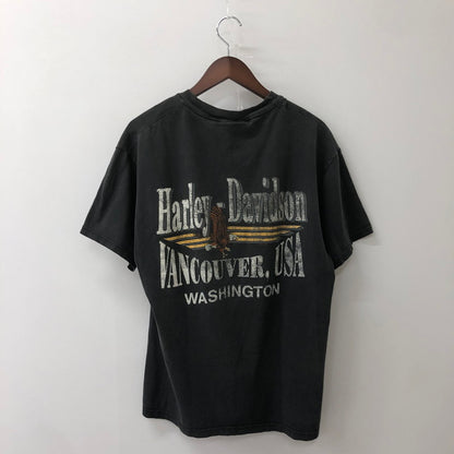 【現状渡し品】【メンズ】 HARLEY DAVIDSON ハーレーダビッドソン 90’s S/S PRINT TEE 90年代 ショートスリーブ プリント Tシャツ 半袖 トップス HANESボディ USA製 145-250908-KS-17-tei サイズ：L カラー：ブラック 万代Net店