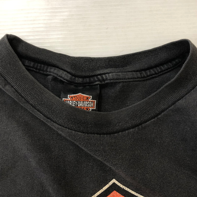 【現状渡し品】【メンズ】 HARLEY DAVIDSON ハーレーダビッドソン 90’s S/S PRINT TEE 90年代 ショートスリーブ プリント Tシャツ 半袖 トップス HANESボディ USA製 145-250908-KS-17-tei サイズ：L カラー：ブラック 万代Net店