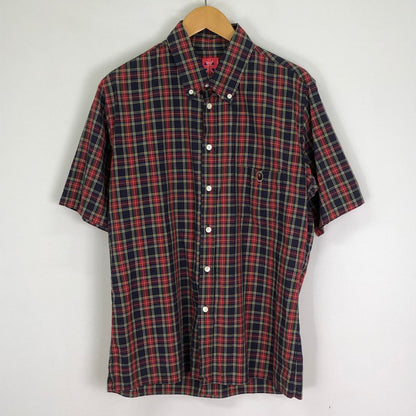 【中古品】【メンズ】 A BATHING APE アベイシングエイプ 90’s CHECK BD S/S SHIRT 90年代 チェック ボタンダウン ショートスリーブ シャツ トップス 半袖 142-251127-ts-05-tei サイズ：M カラー：レッド 万代Net店