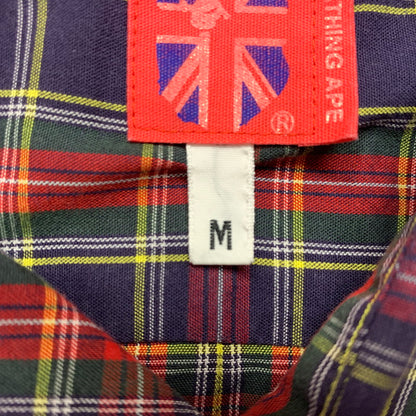 【中古品】【メンズ】 A BATHING APE アベイシングエイプ 90’s CHECK BD S/S SHIRT 90年代 チェック ボタンダウン ショートスリーブ シャツ トップス 半袖 142-251127-ts-05-tei サイズ：M カラー：レッド 万代Net店