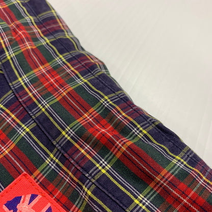 【中古品】【メンズ】 A BATHING APE アベイシングエイプ 90’s CHECK BD S/S SHIRT 90年代 チェック ボタンダウン ショートスリーブ シャツ トップス 半袖 142-251127-ts-05-tei サイズ：M カラー：レッド 万代Net店