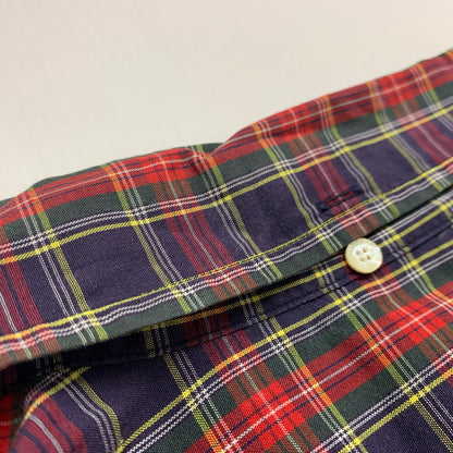 【中古品】【メンズ】 A BATHING APE アベイシングエイプ 90’s CHECK BD S/S SHIRT 90年代 チェック ボタンダウン ショートスリーブ シャツ トップス 半袖 142-251127-ts-05-tei サイズ：M カラー：レッド 万代Net店
