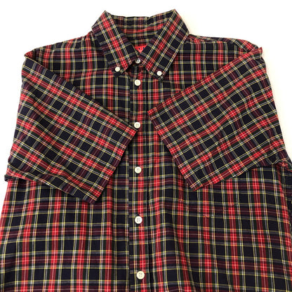【中古品】【メンズ】 A BATHING APE アベイシングエイプ 90’s CHECK BD S/S SHIRT 90年代 チェック ボタンダウン ショートスリーブ シャツ トップス 半袖 142-251127-ts-05-tei サイズ：M カラー：レッド 万代Net店