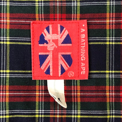 【中古品】【メンズ】 A BATHING APE アベイシングエイプ 90’s CHECK BD S/S SHIRT 90年代 チェック ボタンダウン ショートスリーブ シャツ トップス 半袖 142-251127-ts-05-tei サイズ：M カラー：レッド 万代Net店