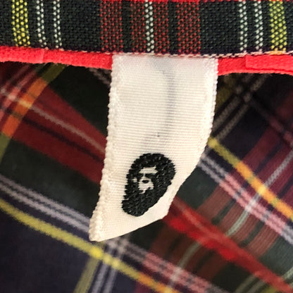 【中古品】【メンズ】 A BATHING APE アベイシングエイプ 90’s CHECK BD S/S SHIRT 90年代 チェック ボタンダウン ショートスリーブ シャツ トップス 半袖 142-251127-ts-05-tei サイズ：M カラー：レッド 万代Net店
