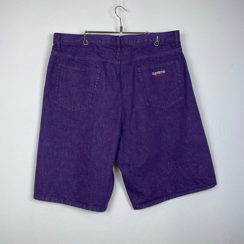 【中古品】【メンズ】 Supreme シュプリーム 25SS DENIM BAGGY SHORT PANT デニム バギー ショートパンツ ボトムス ハーフパンツ ジーンズ 149-251225-ko-11-tei サイズ：38 カラー：パープル 万代Net店