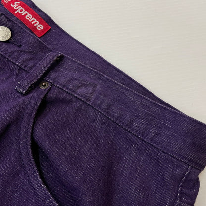 【中古品】【メンズ】 Supreme シュプリーム 25SS DENIM BAGGY SHORT PANT デニム バギー ショートパンツ ボトムス ハーフパンツ ジーンズ 149-251225-ko-11-tei サイズ：38 カラー：パープル 万代Net店