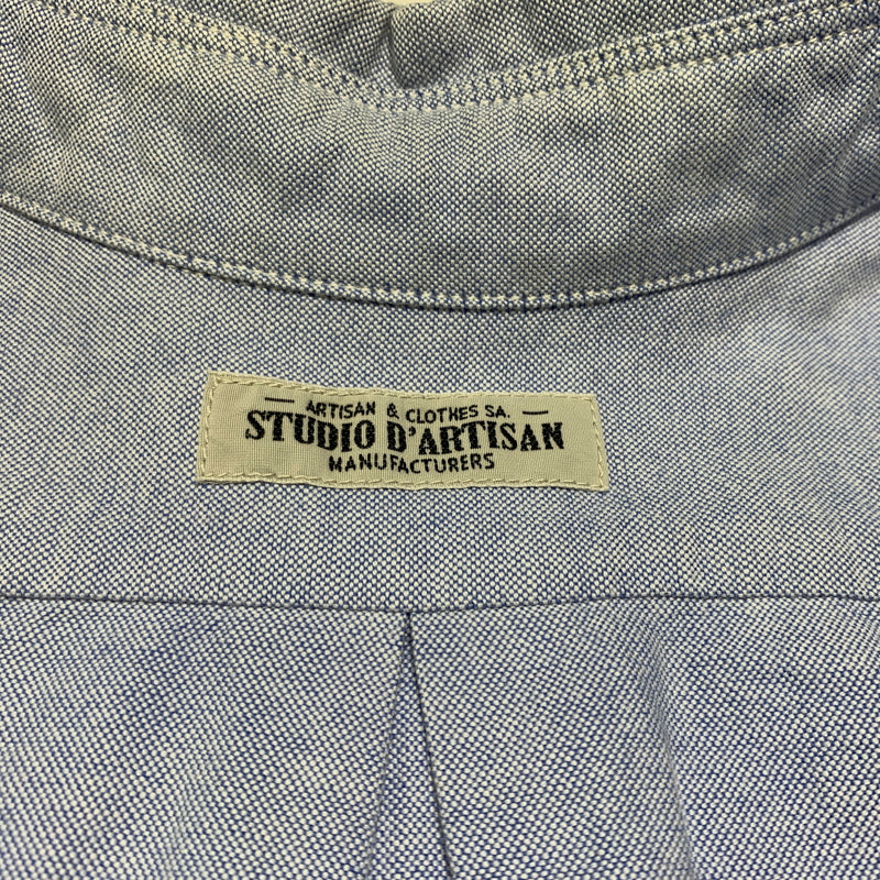 【中古品】【メンズ】 Studio D'ARTISAN ステュディオ・ダ・ルチザン BUTTON DAWN S/S SHIRT ボタンダウン ショートスリーブシャツ 半袖 トップス 145-260716-ko-07-tei サイズ：不明 カラー：インディゴ 万代Net店