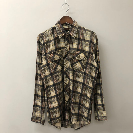 【中古品】【メンズ】 BUD BERMA バド・ベルマ 70's L/S FLANNEL SHIRT VINTAGE 70年代 ロングスリーブ フランネルシャツ ヴィンテージ 長袖 トップス 145-250917-KS-17-tei サイズ：M カラー：マルチカラー 万代Net店