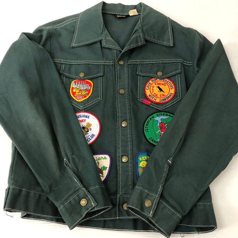 【中古品】【メンズ】 BIG SMITH ビッグスミス 70's WAPPEN CUSTOM DENIM JACKET 70年代 ワッペンカスタム デニムジャケット ライトアウター ヴィンテージ 145-250909-nm-11-tei サイズ：表記40 カラー：オリーブグリーン 万代Net店
