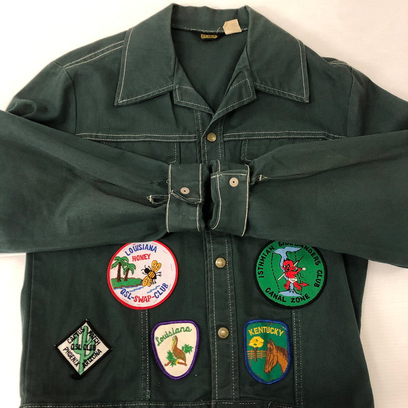 【中古品】【メンズ】 BIG SMITH ビッグスミス 70's WAPPEN CUSTOM DENIM JACKET 70年代 ワッペンカスタム デニムジャケット ライトアウター ヴィンテージ 145-250909-nm-11-tei サイズ：表記40 カラー：オリーブグリーン 万代Net店