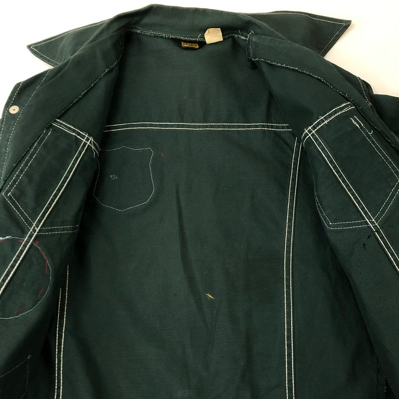 【中古品】【メンズ】 BIG SMITH ビッグスミス 70's WAPPEN CUSTOM DENIM JACKET 70年代 ワッペンカスタム デニムジャケット ライトアウター ヴィンテージ 145-250909-nm-11-tei サイズ：表記40 カラー：オリーブグリーン 万代Net店