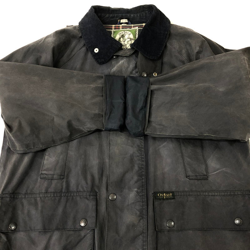 【現状渡し品】【メンズ】 OXFORD BLUE オックスフォード WAX COTTON JACKET ワックス コットン ジャケット アウター オイルドジャケット 英国製 145-250909-nm-16-tei サイズ：不明 カラー：ネイビー/グレー系 万代Net店