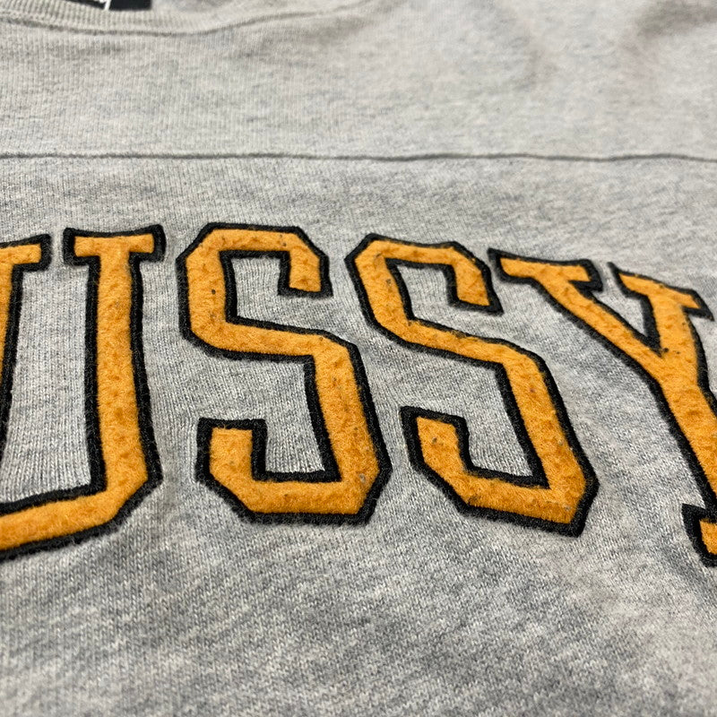 【中古品】【メンズ】 STUSSY ステューシー LOGO L/S TEE ロゴ ロングスリーブ Tシャツ トップス 長袖 142-260124-ko-23-tei サイズ：L カラー：グレー 万代Net店