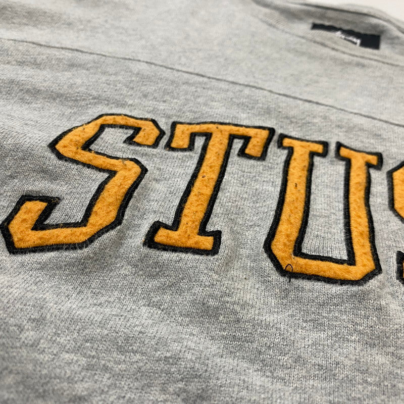 【中古品】【メンズ】 STUSSY ステューシー LOGO L/S TEE ロゴ ロングスリーブ Tシャツ トップス 長袖 142-260124-ko-23-tei サイズ：L カラー：グレー 万代Net店