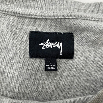 【中古品】【メンズ】 STUSSY ステューシー LOGO L/S TEE ロゴ ロングスリーブ Tシャツ トップス 長袖 142-260124-ko-23-tei サイズ：L カラー：グレー 万代Net店