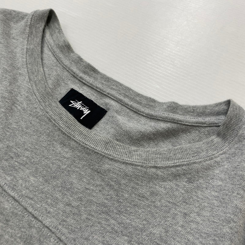【中古品】【メンズ】 STUSSY ステューシー LOGO L/S TEE ロゴ ロングスリーブ Tシャツ トップス 長袖 142-260124-ko-23-tei サイズ：L カラー：グレー 万代Net店