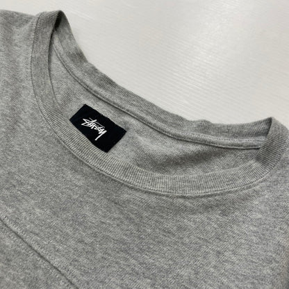 【中古品】【メンズ】 STUSSY ステューシー LOGO L/S TEE ロゴ ロングスリーブ Tシャツ トップス 長袖 142-260124-ko-23-tei サイズ：L カラー：グレー 万代Net店