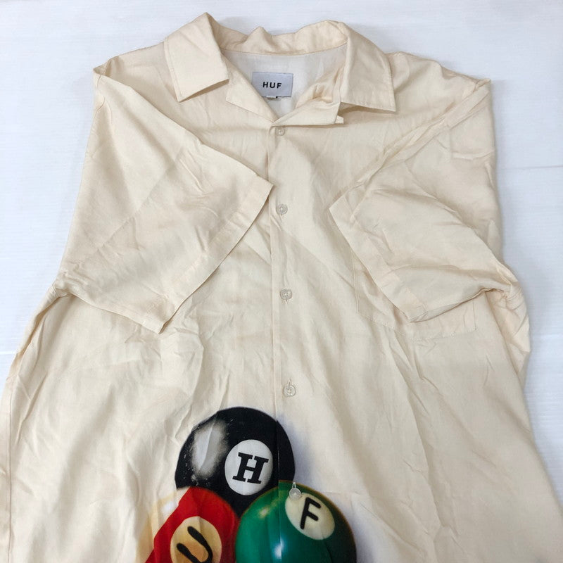 【中古品】【メンズ】 BILLIARD BALL S/S SHIRT ビリヤードボール ショートスリーブ シャツ トップス 半袖 142-251127-ts-04-fuzh サイズ：L カラー：アイボリー 万代Net店