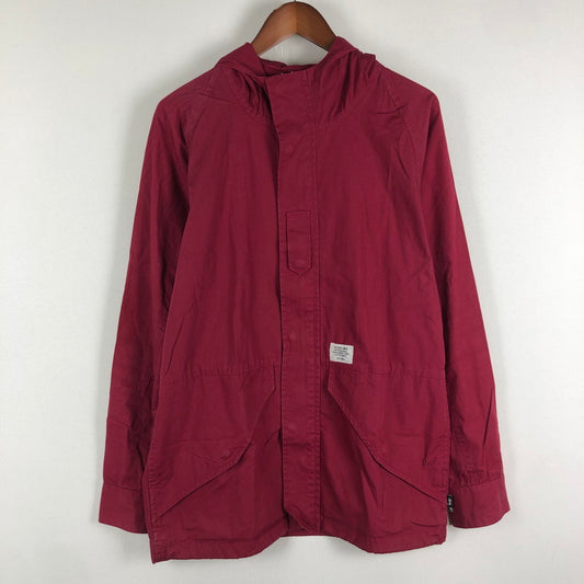 【現状渡し品】【メンズ】 STUSSY ステューシー FIELD MOUNTAIN PARKA フィールド マウンテン パーカー ライトアウター ジャケット フルジップ 142-251016-ts-12-tei サイズ：M カラー：ボルドー 万代Net店