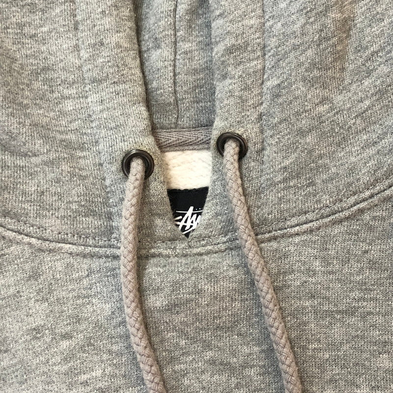 【中古品】【メンズ】 STUSSY ステューシー RIBBED LOGO HOODIE リブロゴ フーディー トップス プルオーバーパーカー 142-251016-ts-11-tei サイズ：L カラー：グレー 万代Net店