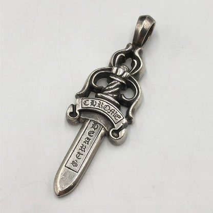 【中古品】【メンズ】 CHROME HEARTS クロムハーツ DAGGER LARGE with BALE ダガー ラージ ウィズ ベイル ペンダントトップ チャーム アクセサリー 190-251015-ks-05-tei カラー：シルバー 万代Net店