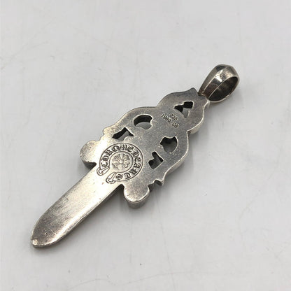 【中古品】【メンズ】 CHROME HEARTS クロムハーツ DAGGER LARGE with BALE ダガー ラージ ウィズ ベイル ペンダントトップ チャーム アクセサリー 190-251015-ks-05-tei カラー：シルバー 万代Net店