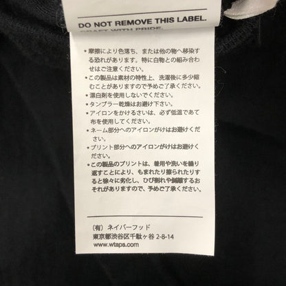 【中古品】【メンズ】 WTAPS ダブルタップス 25SS S/S COTTON TEE 251ATDT-STM01S ショートスリーブ コットン Tシャツ 半袖 トップス 142-250919-yo-03-tei サイズ：X04 カラー：ブラック 万代Net店