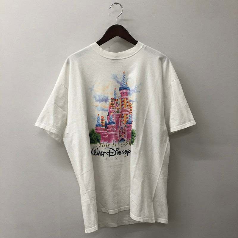 【中古品】【メンズ】 MICKEY INC ミッキー インク 90's 25th ANNIVERSARY CAKE CINDERELLA CASTLE TEE アニバーサリー ケーキ シンデレラ城 Tシャツ DISNEY 145-250917-KS-13-fuz サイズ：表記無し カラー：ホワイト 万代Net店