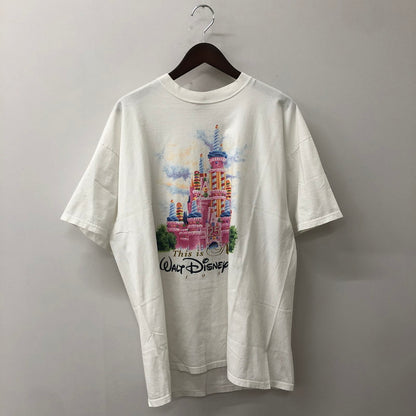 【中古品】【メンズ】 MICKEY INC ミッキー インク 90's 25th ANNIVERSARY CAKE CINDERELLA CASTLE TEE アニバーサリー ケーキ シンデレラ城 Tシャツ DISNEY 145-250917-KS-13-fuz サイズ：表記無し カラー：ホワイト 万代Net店