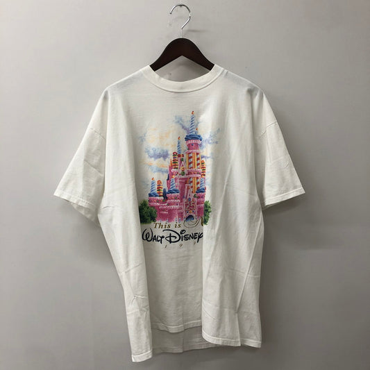 【中古品】【メンズ】 MICKEY INC ミッキー インク 90's 25th ANNIVERSARY CAKE CINDERELLA CASTLE TEE アニバーサリー ケーキ シンデレラ城 Tシャツ DISNEY 145-250917-KS-13-fuz サイズ：表記無し カラー：ホワイト 万代Net店