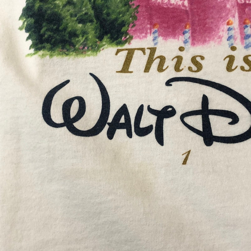 【中古品】【メンズ】 MICKEY INC ミッキー インク 90's 25th ANNIVERSARY CAKE CINDERELLA CASTLE TEE アニバーサリー ケーキ シンデレラ城 Tシャツ DISNEY 145-250917-KS-13-fuz サイズ：表記無し カラー：ホワイト 万代Net店