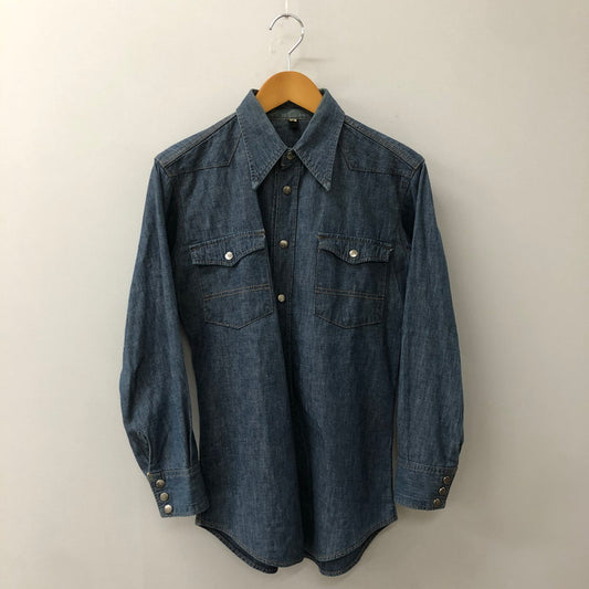 【中古品】【メンズ】 USED 70’s L/S WESTERN SHIRT VINTAGE 70年代 ロングスリーブ ウエスタン シャツ ヴィンテージ 長袖 トップス 145-250917-KS-20-tei サイズ：M カラー：インディゴ 万代Net店