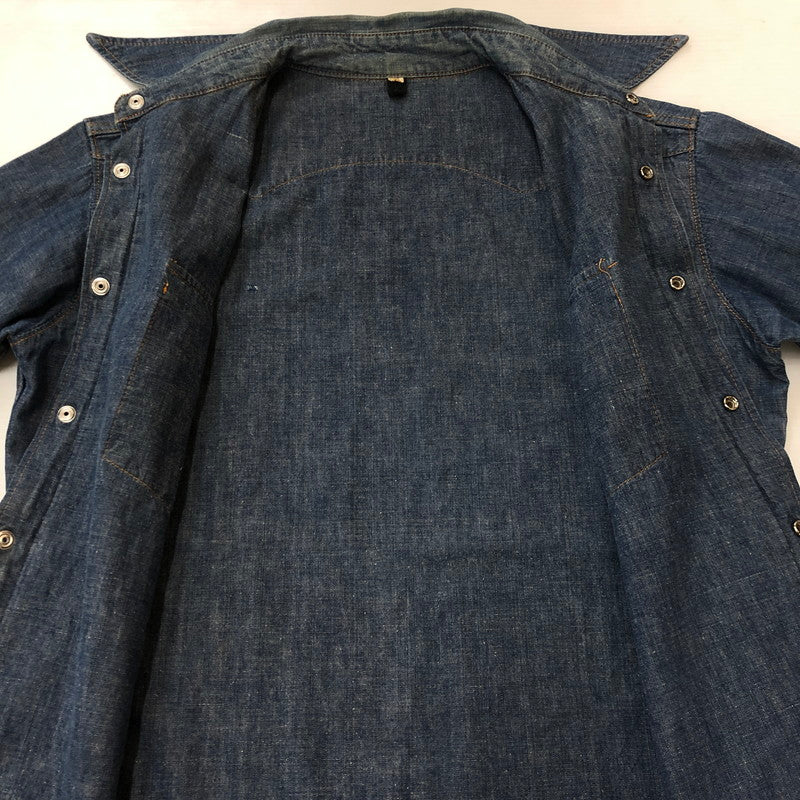 【中古品】【メンズ】 USED 70’s L/S WESTERN SHIRT VINTAGE 70年代 ロングスリーブ ウエスタン シャツ ヴィンテージ 長袖 トップス 145-250917-KS-20-tei サイズ：M カラー：インディゴ 万代Net店