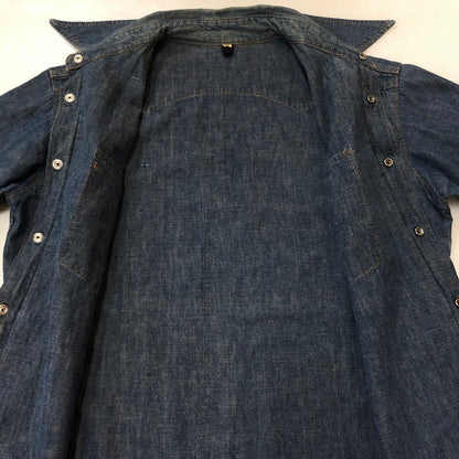 【中古品】【メンズ】 USED 70’s L/S WESTERN SHIRT VINTAGE 70年代 ロングスリーブ ウエスタン シャツ ヴィンテージ 長袖 トップス 145-250917-KS-20-tei サイズ：M カラー：インディゴ 万代Net店