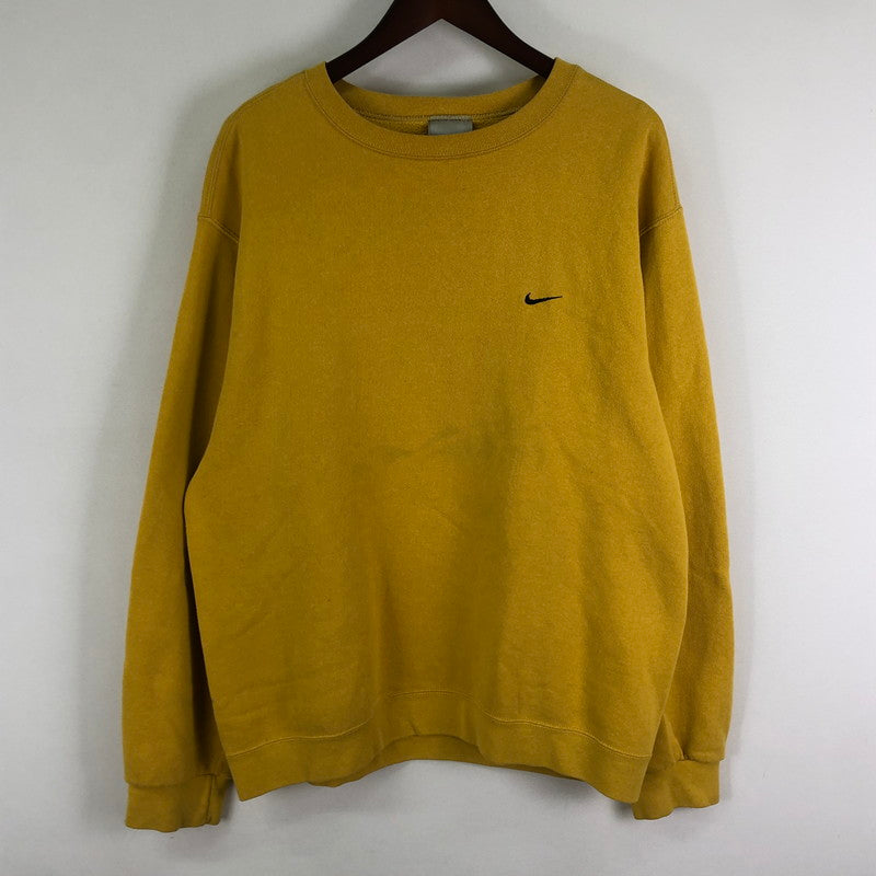 【中古品】【メンズ】 NIKE ナイキ 90’s ONE POINT LOGO SWEAT 90年代 ワンポイント ロゴ スウェット 長袖 トップス トレーナー 148-251125-yo-20-tei サイズ：M カラー：イエロー 万代Net店
