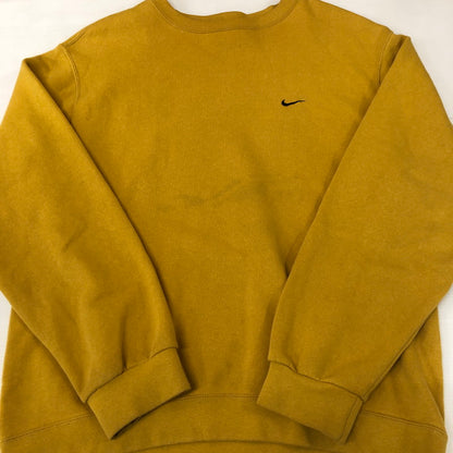 【中古品】【メンズ】 NIKE ナイキ 90’s ONE POINT LOGO SWEAT 90年代 ワンポイント ロゴ スウェット 長袖 トップス トレーナー 148-251125-yo-20-tei サイズ：M カラー：イエロー 万代Net店